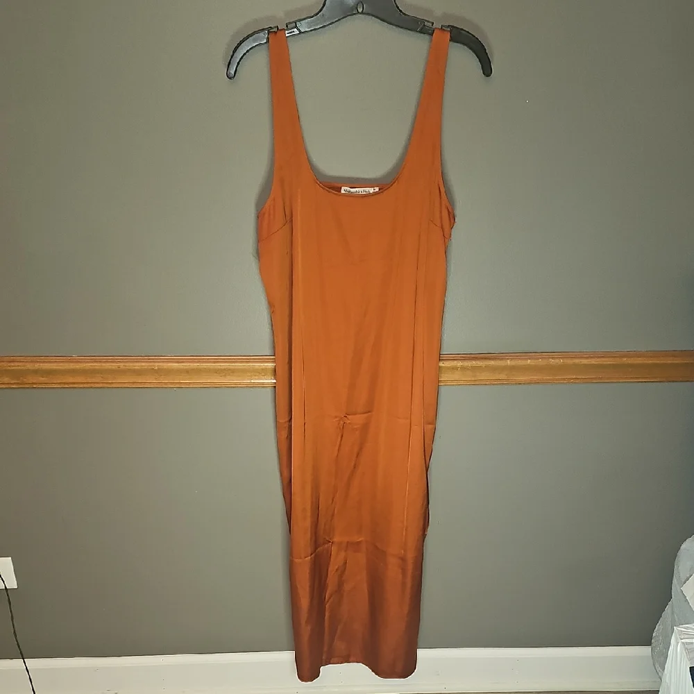 Abercrombie & Fitch Rust Midi Dress